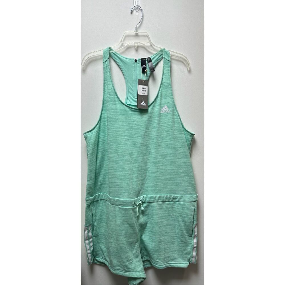 Adidas Women’s Sport 2 Street mint green racerback romper size XL. NWT #32-1226